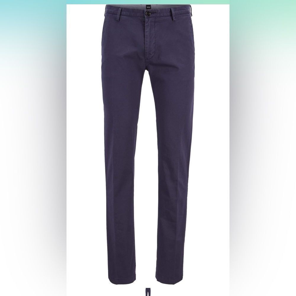 Hugo Boss Men's Navy Blue Chinos